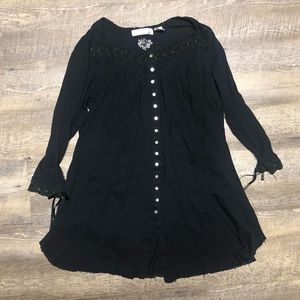 Eileen West Women’s Black Sleep Top Large